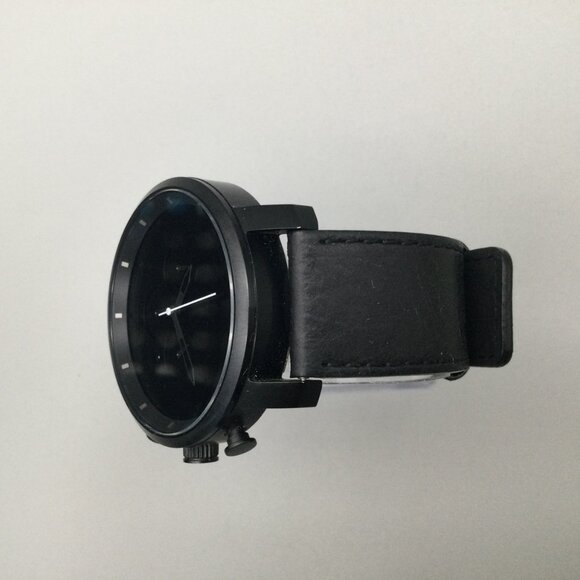 MVMT Chronograph Watch Men 45mm Ink Black Date 50M Leather Band New Battery - Picture 4 of 16